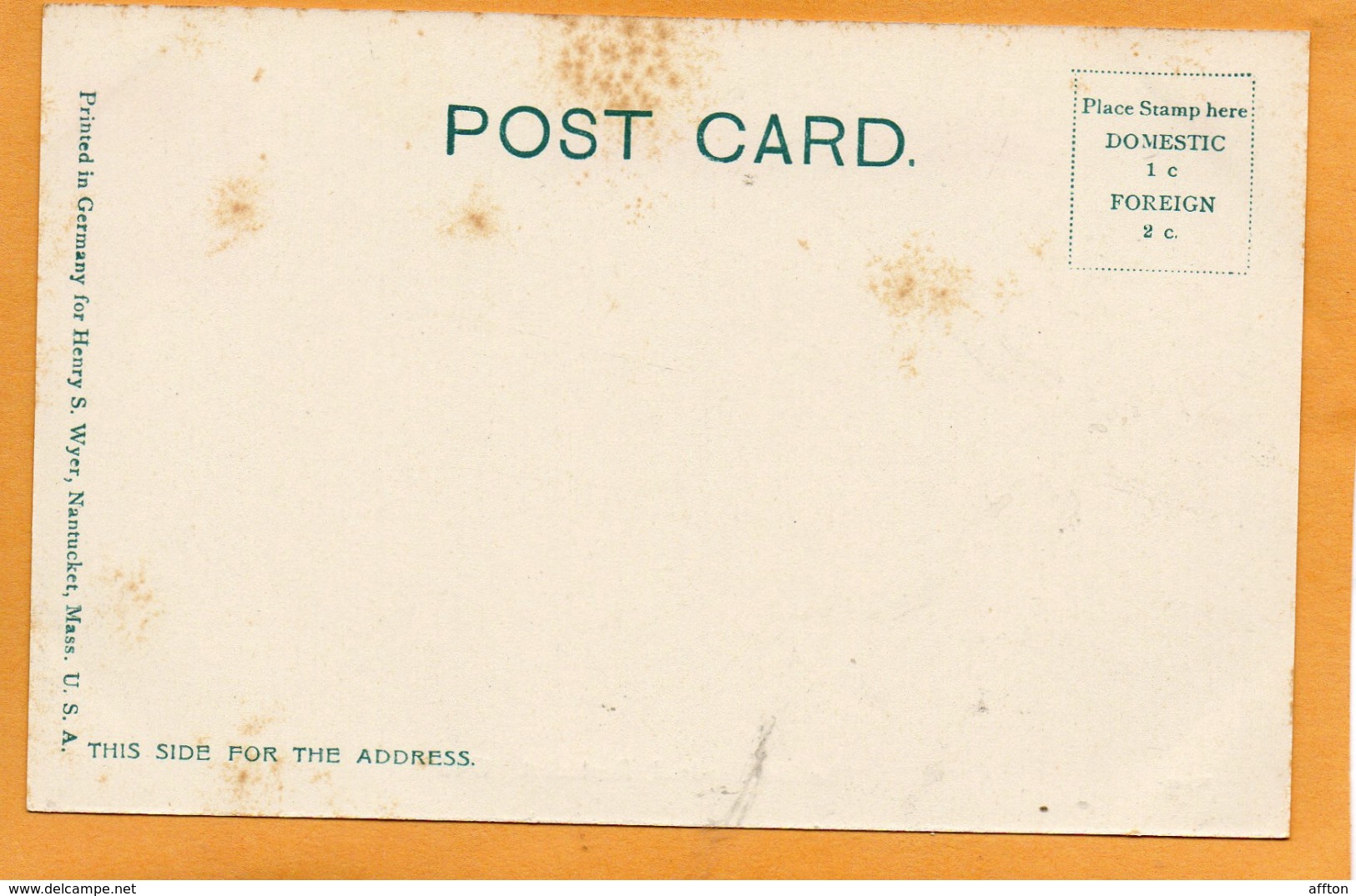 Nantucket MA 1905 Postcard - Nantucket