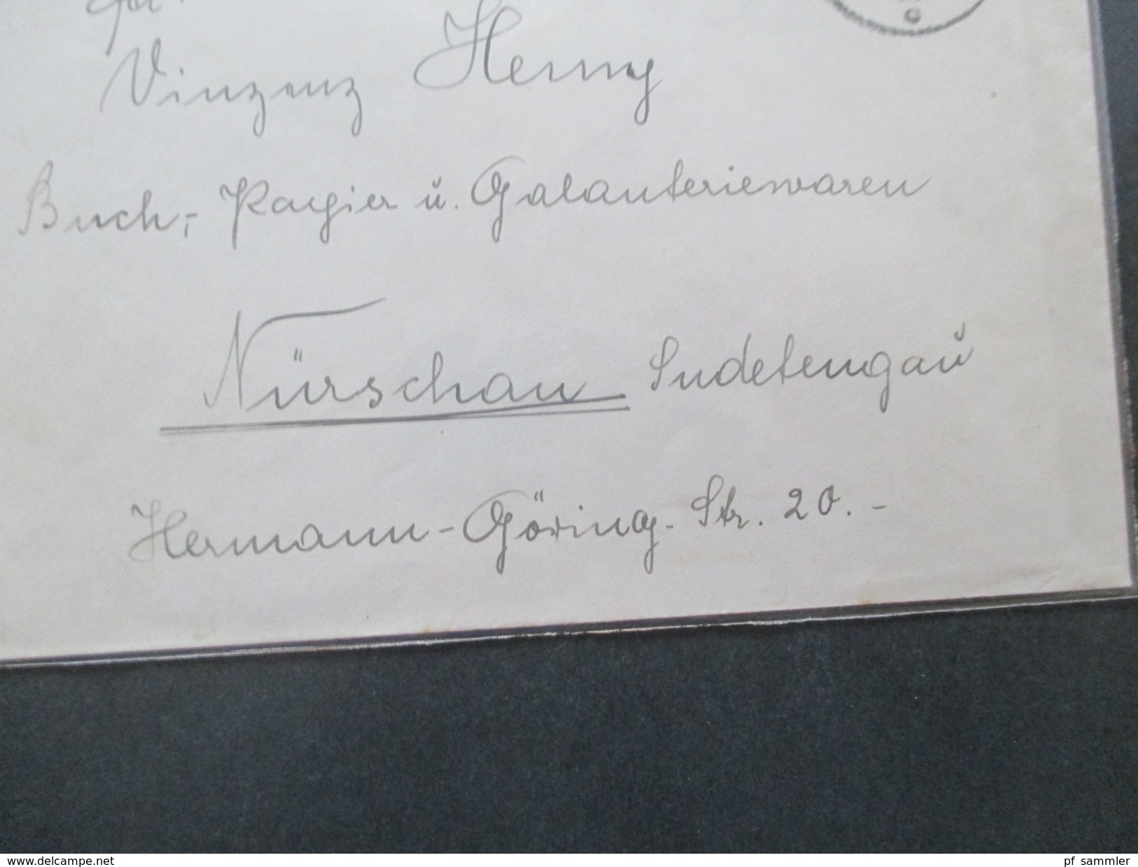 Deutsches Reich 1944 Sudetenland Eger / Nürschan / Schönbach. Hermann Göhring Str. Hitler Mehrfrachfrankatur - Sudetenland