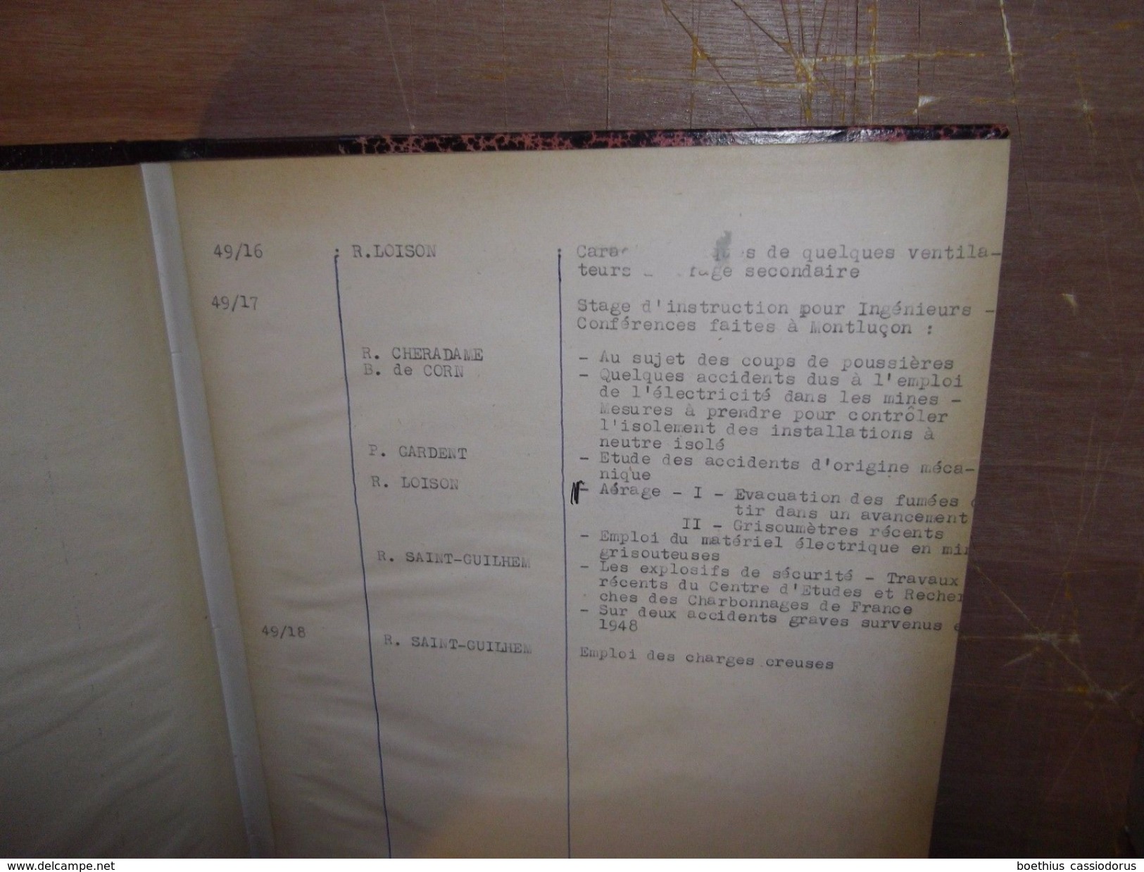 @ Mine, Mines, Charbon...Notes Techniques Du CERCHAR 1949 (Centre D'Etudes Et Recherches Des Charbonnages De France) - Scienza