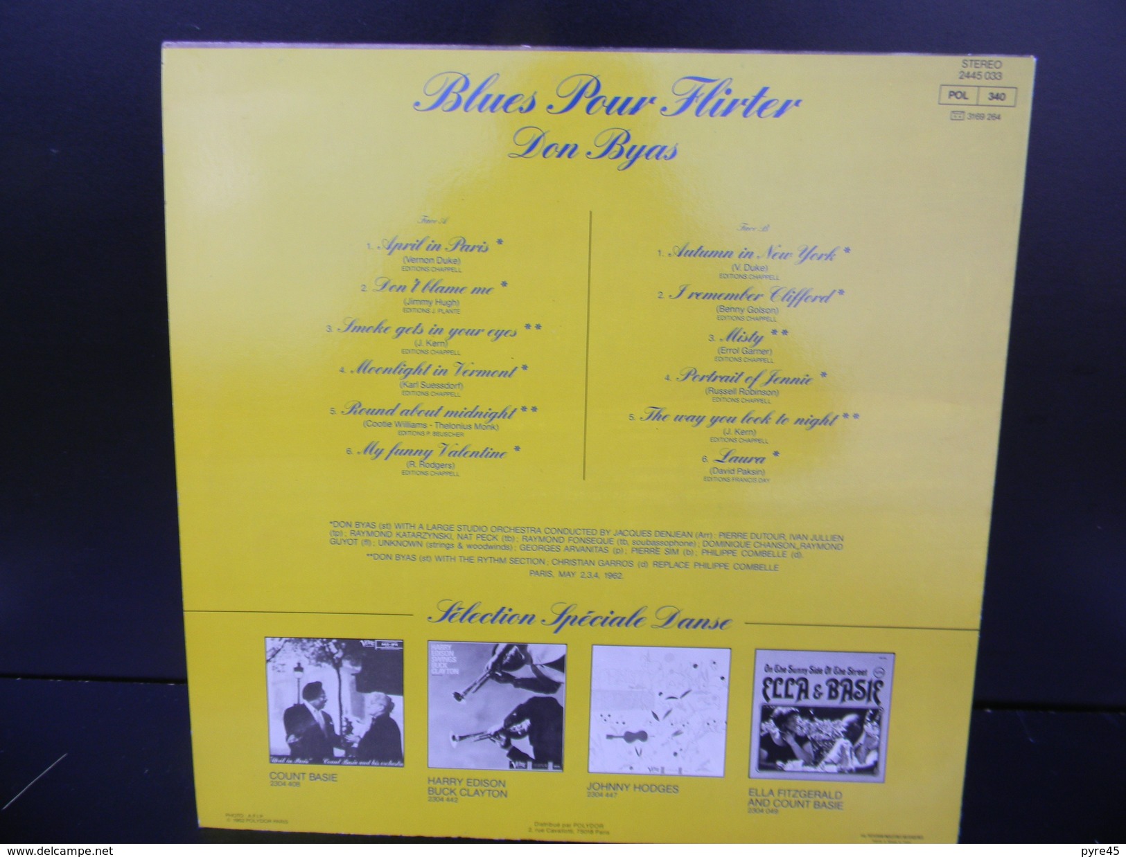 33 Tours Don Byas Blues Pour Flirter Volume 1 POLYDOR 2445033 - Blues