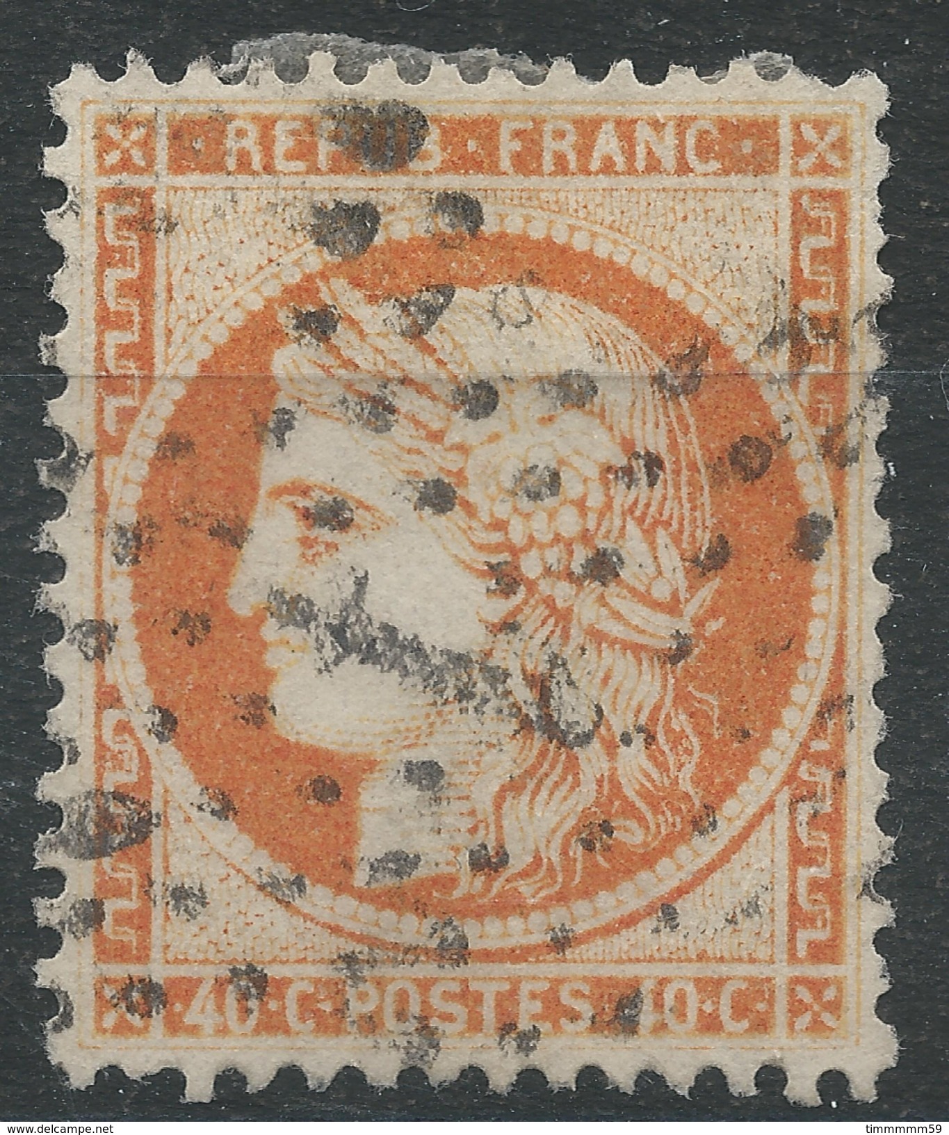 Lot N°33661   Variété/n°38, Oblit étoile Chiffrée 1 De PARIS (Pl De La Bourse), Filet OUEST Et SUD - 1870 Siege Of Paris