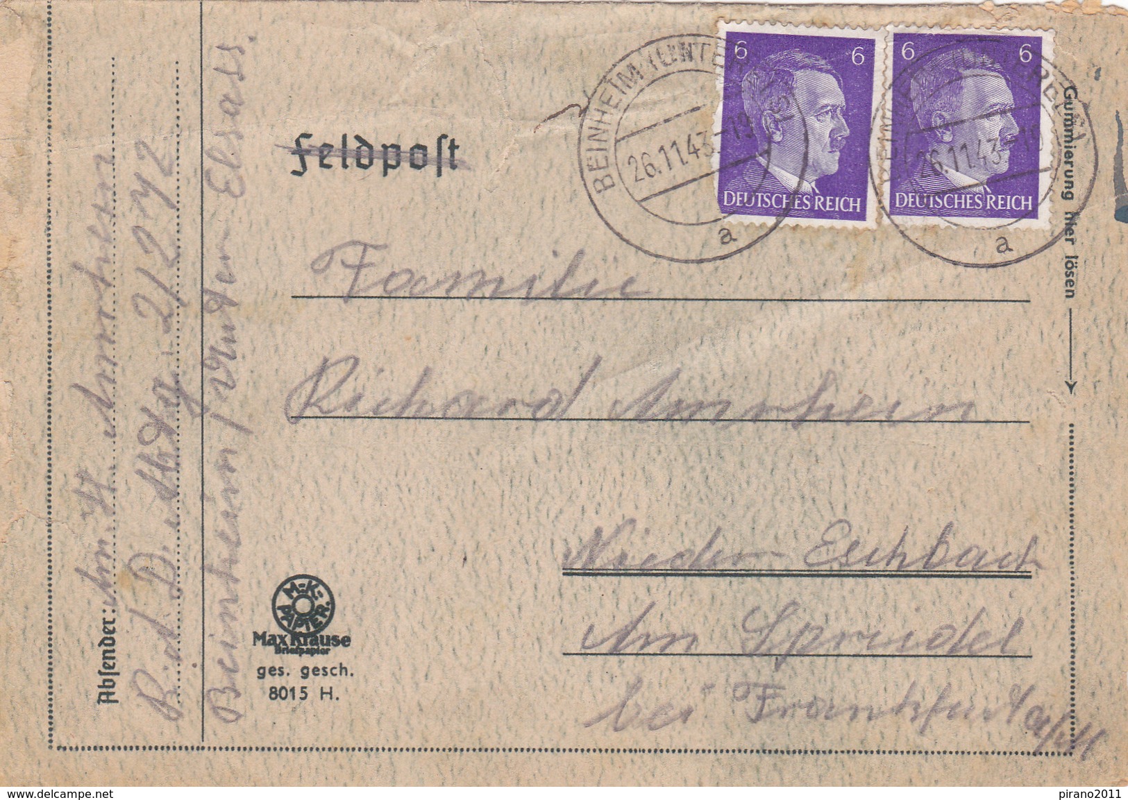 Feldpostbrief - Guerra 1939-45