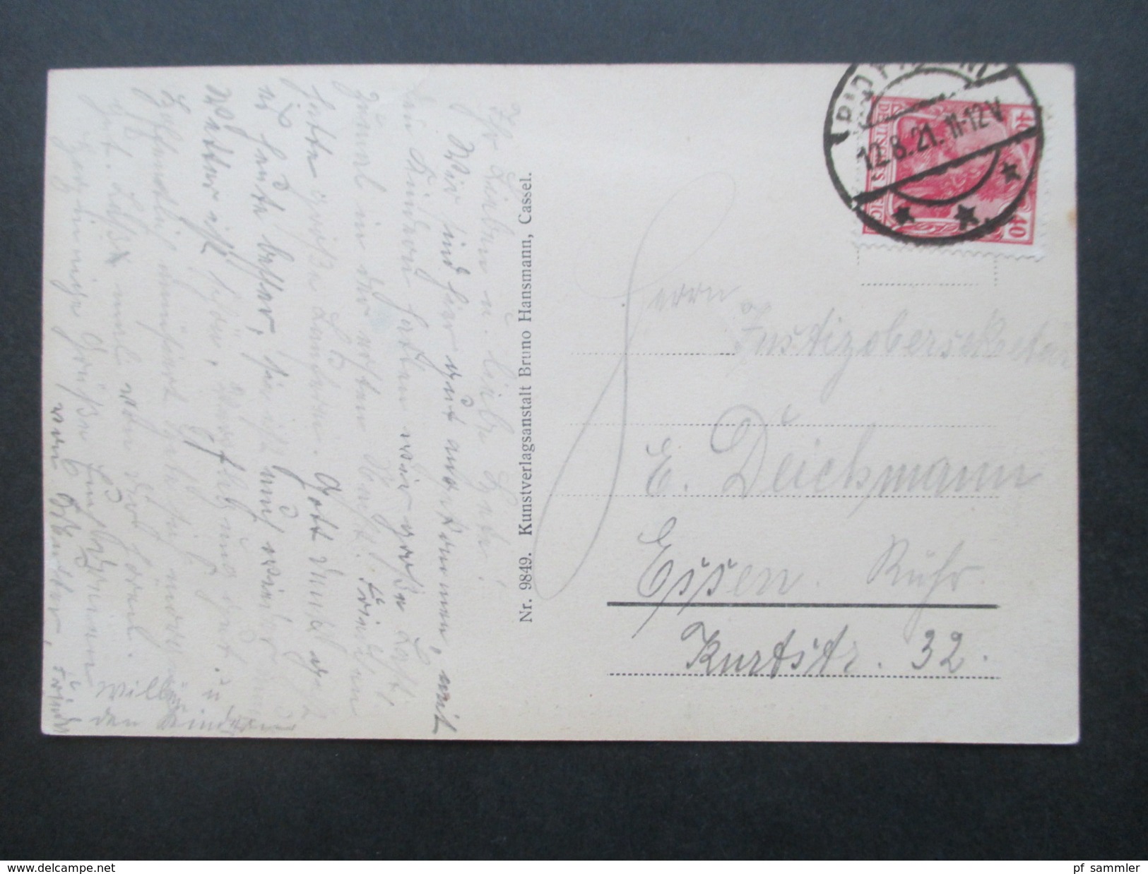 Deutsches Reich 1921 Ansichtkarte Bad Pyrmont. Liegewiese über Den Weiher Gesehen. Bruno Hansmann, Cassel - Bad Pyrmont
