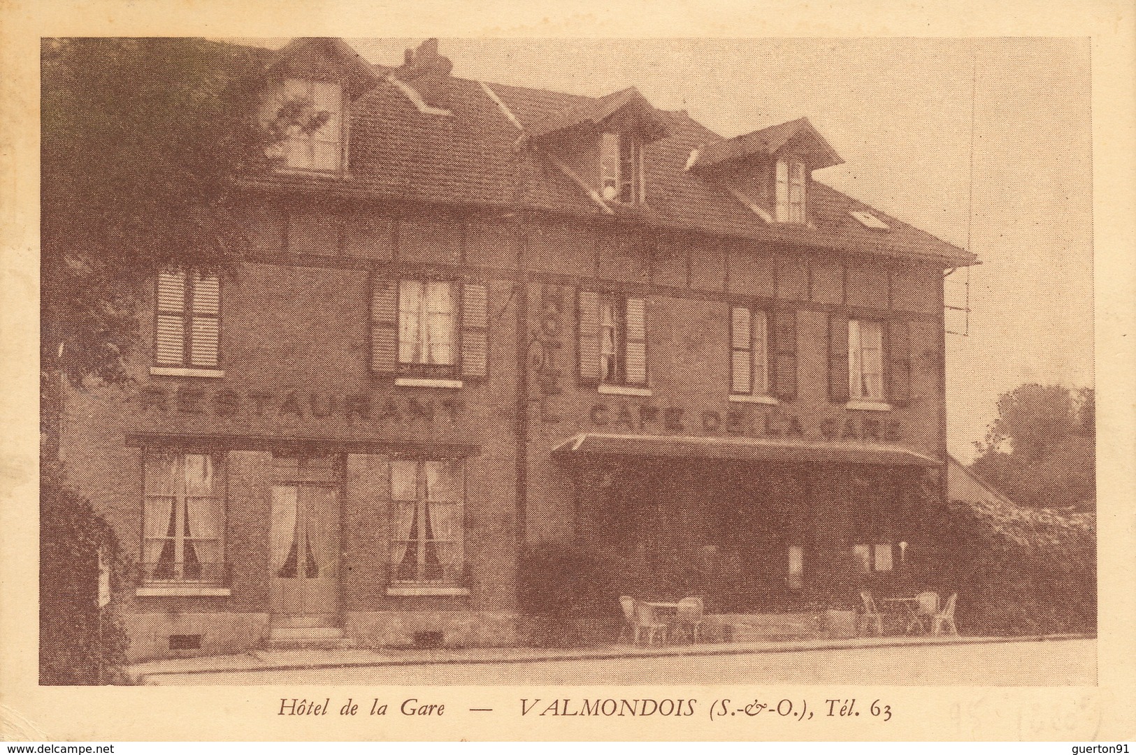 ( CPA 95 ) VALMONDOIS  /  Hôtel De La Gare - - Valmondois