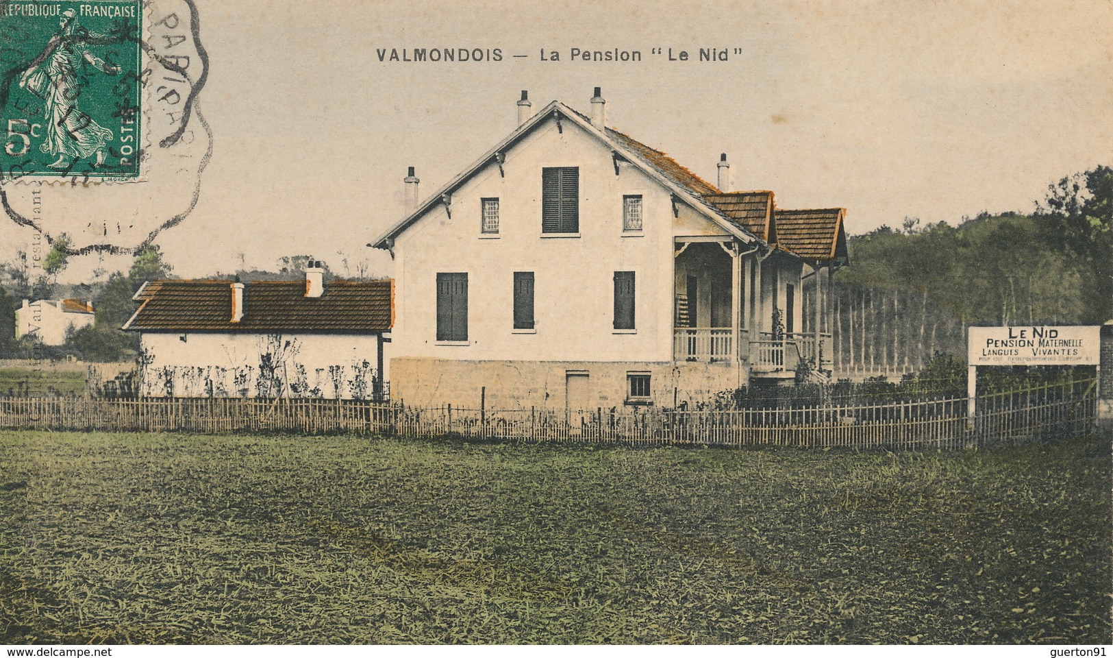 ( CPA 95 ) VALMONDOIS  /  La Pension " Le Nid " - Valmondois