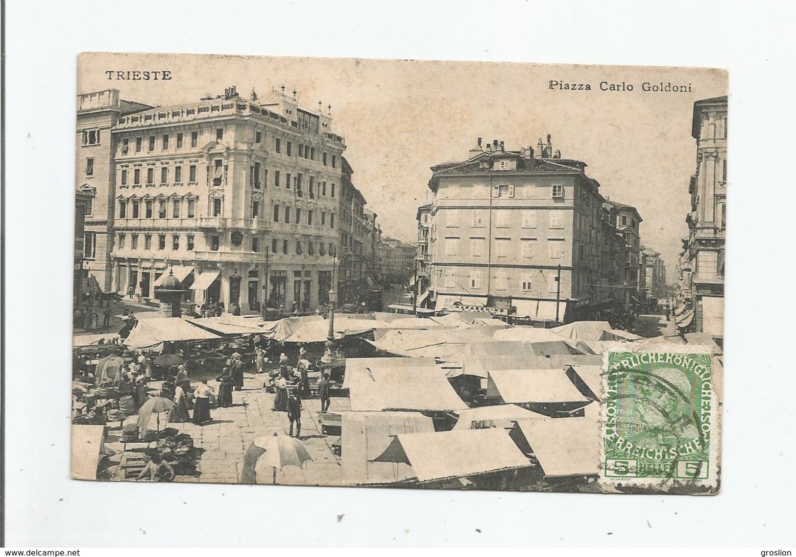 TRIESTE PIAZZA CARLO GOLDONI  (MERCATO) 3752 - Trieste