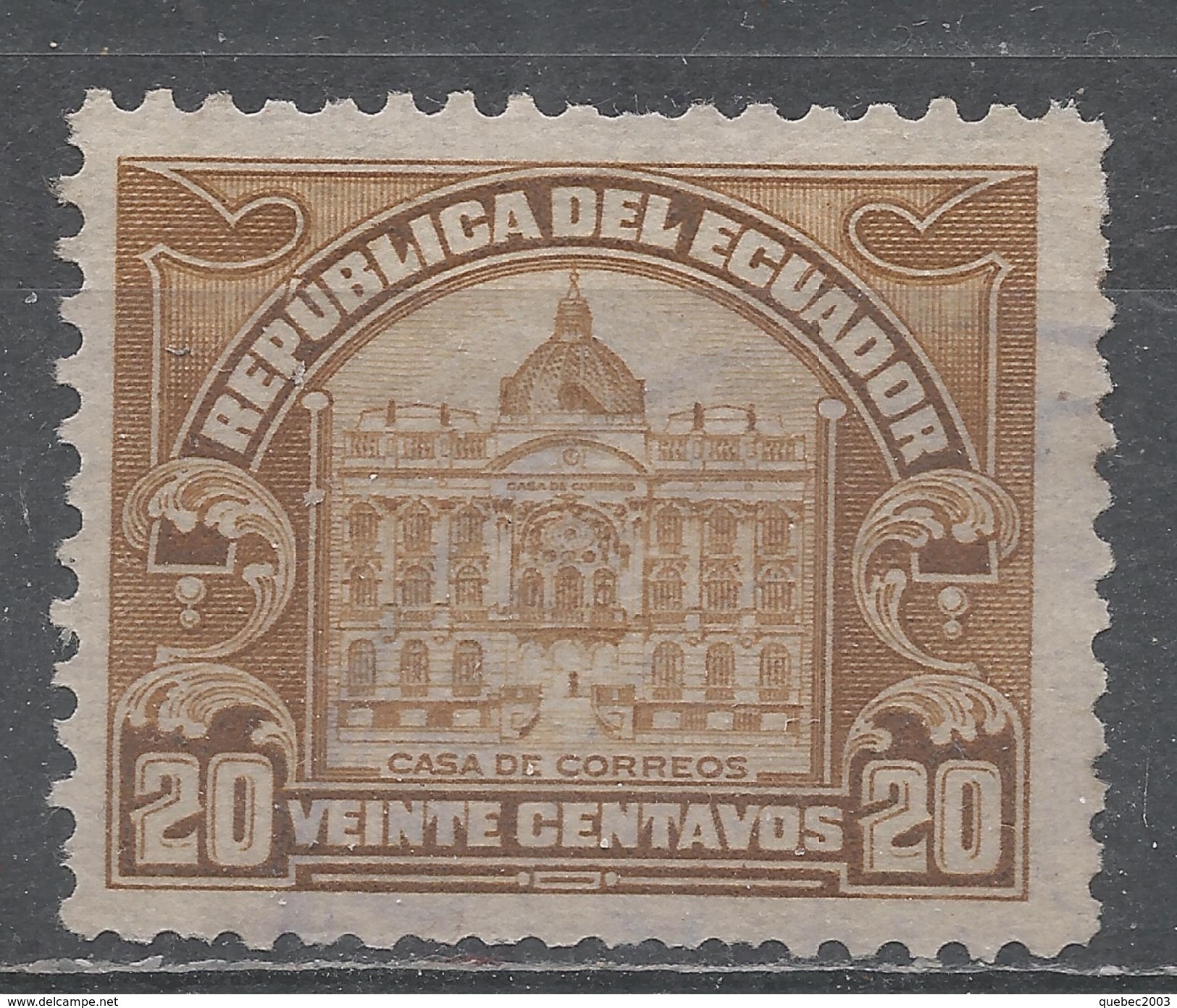 Ecuador 1924. Scott #RA12 (U) Post Office * - Ecuador