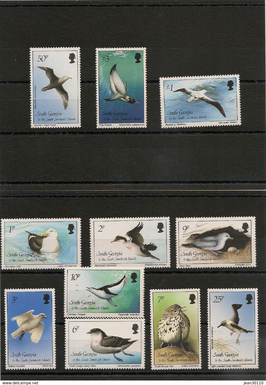 FALKLAND Année 1987 Oiseaux  N° Y/T: 166/180** - Islas Malvinas