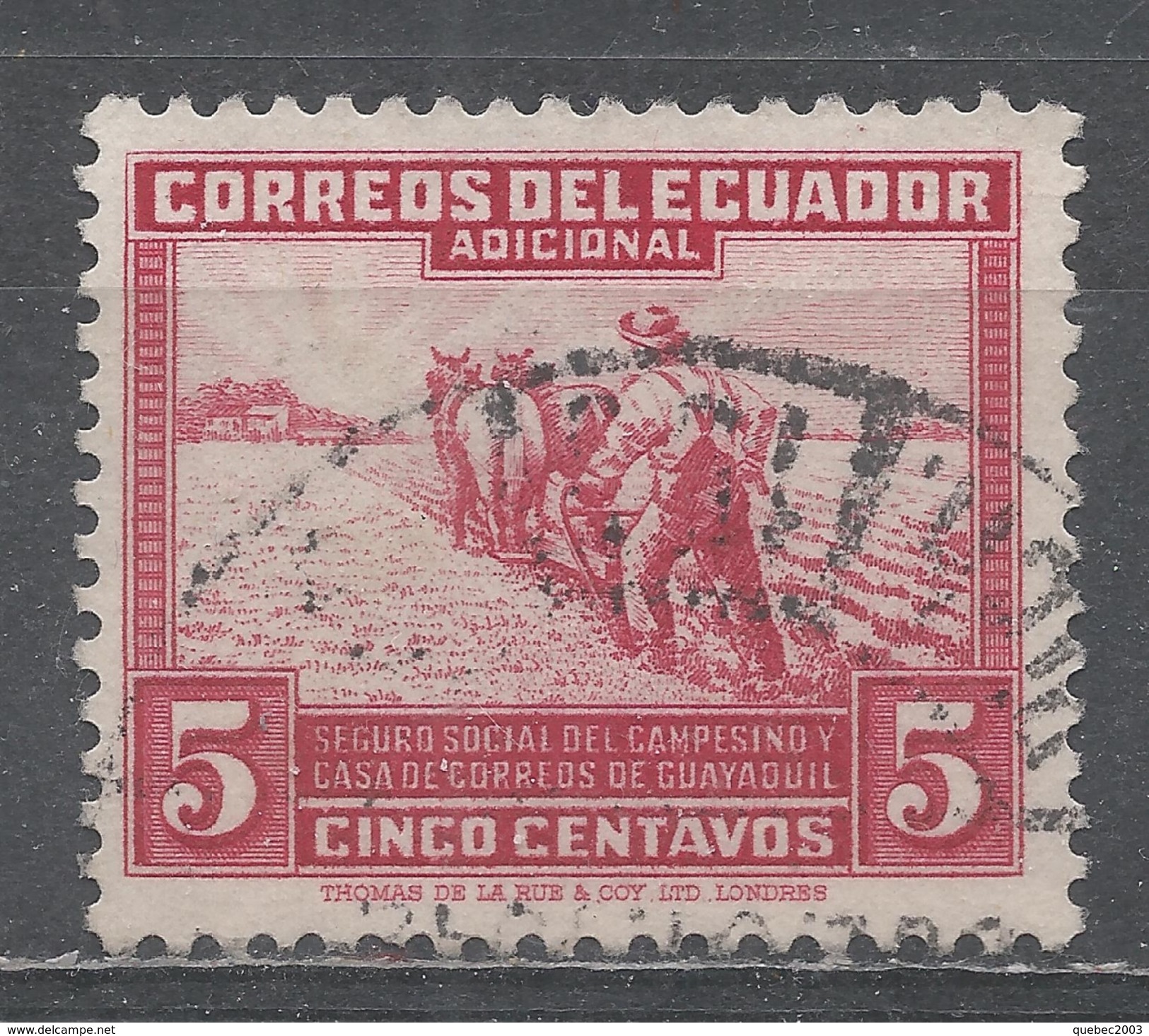 Ecuador 1940. Scott #RA48 (U) Farmer Plowing ** Complete Issue - Equateur