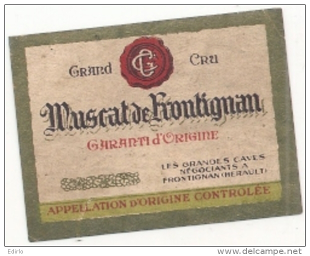 étiquette  - étiquette Pour Mignonette - Muscat De Frontignan - Languedoc-Roussillon