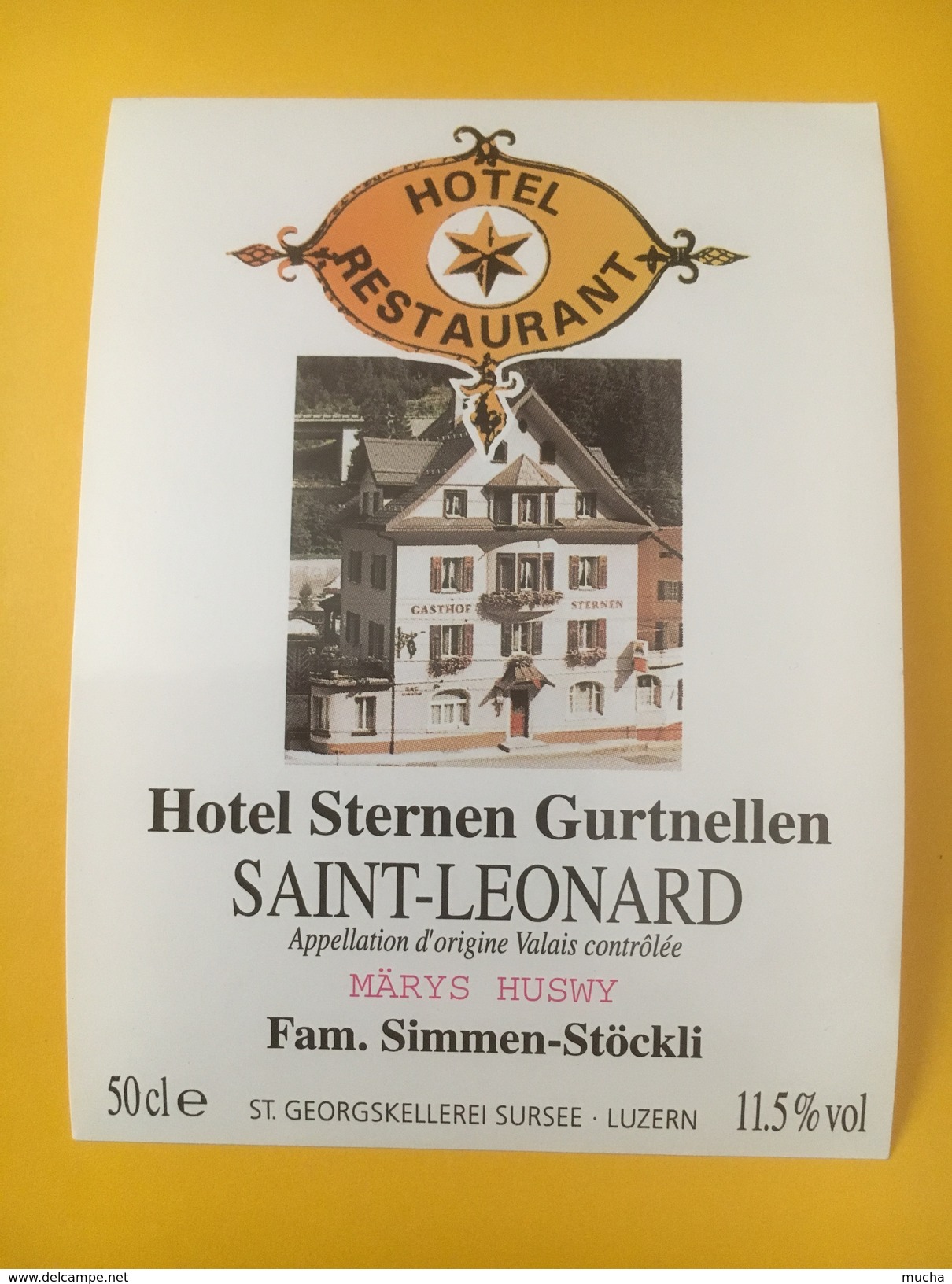 2783- Suisse Valais St-Leonard Pour Hôtel Sternen Gurtellen - Autres & Non Classés