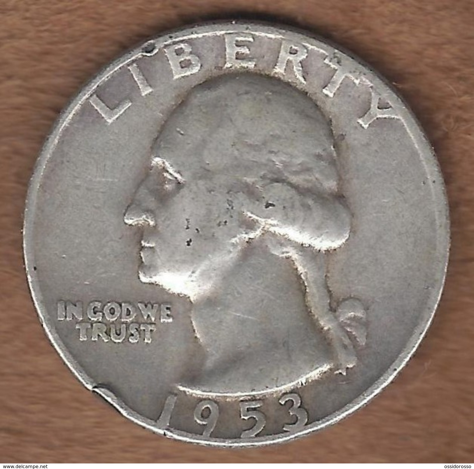 1953 - Quarter Dollar - Washington - Silver - 1932-1998: Washington