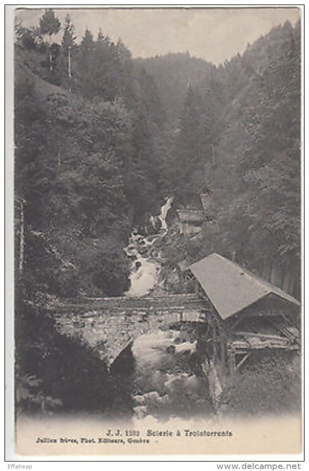 Switzerland: Postcard, Scierie A Troistorrents, Champery-Chettenham, 7 Jul 1907 - Other & Unclassified