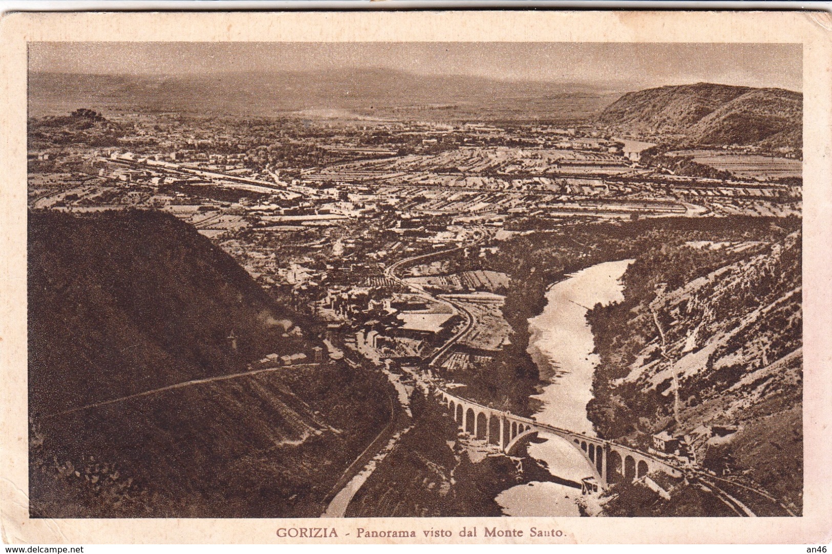 GORIZIA-PANORAMA VISTO DAL MONTE SANTO-ORIGINALE AL 100%- - Gorizia