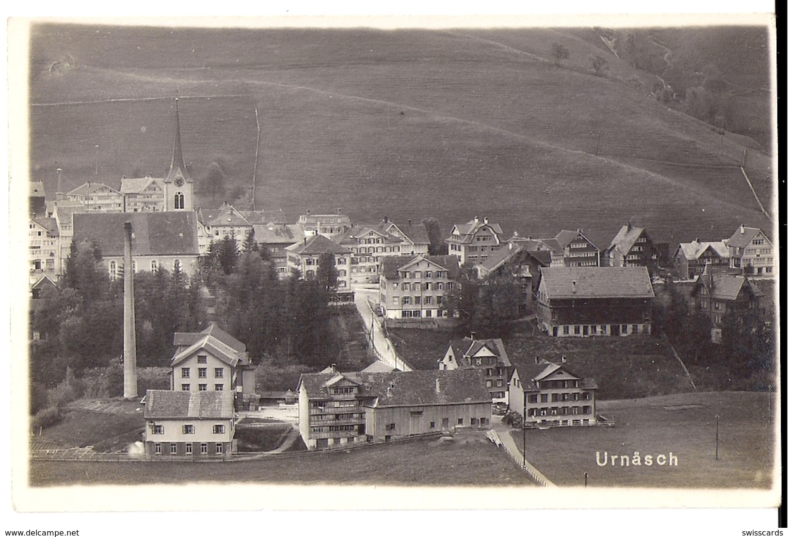 URNÄSCH: Teilansicht Mit Fabrik, Echt-Foto-AK ~1920 - Urnäsch