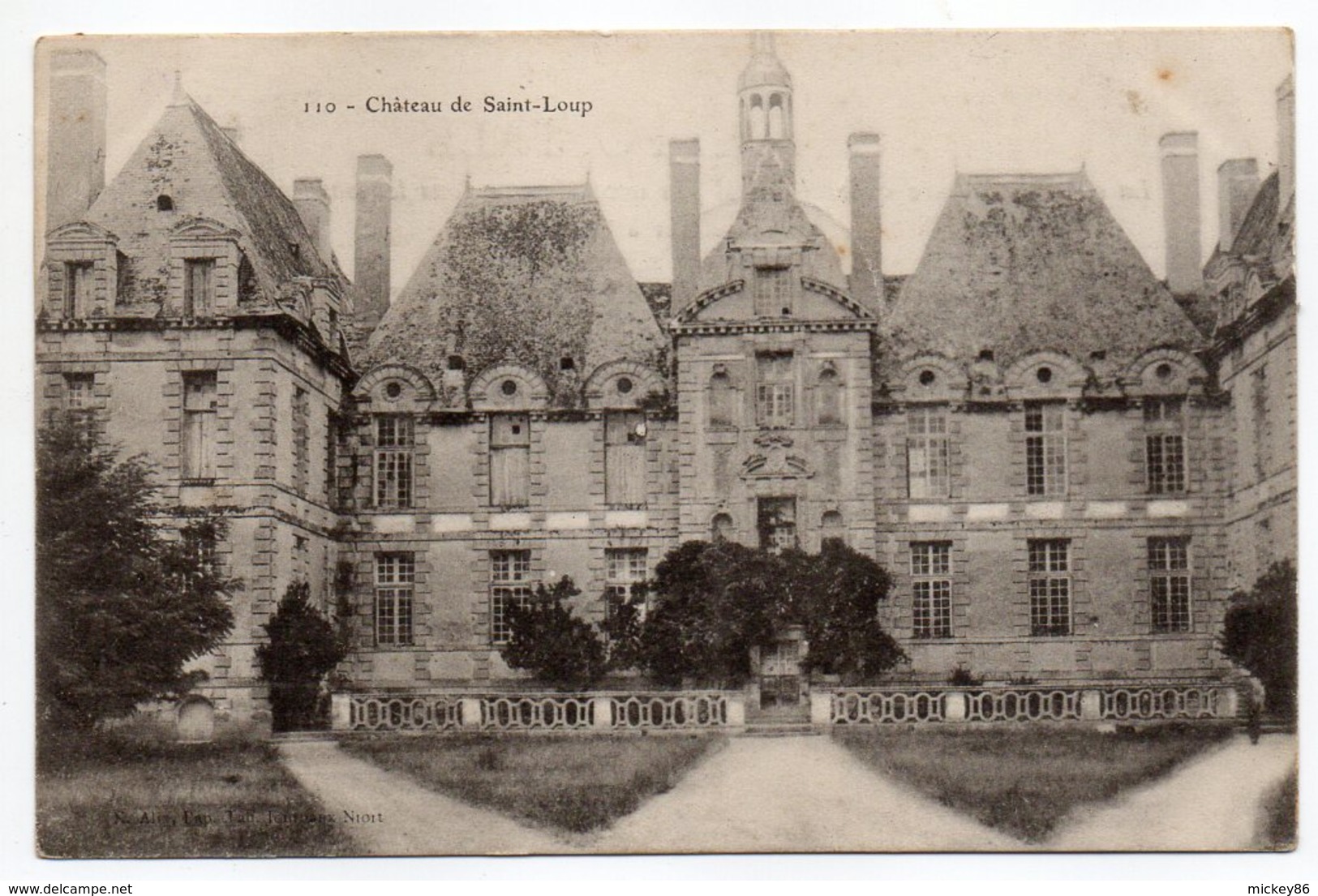 SAINT LOUP--Chateau De St Loup--n° 110 éd Alix...pas Très Courante......à Saisir - Saint Loup Lamaire