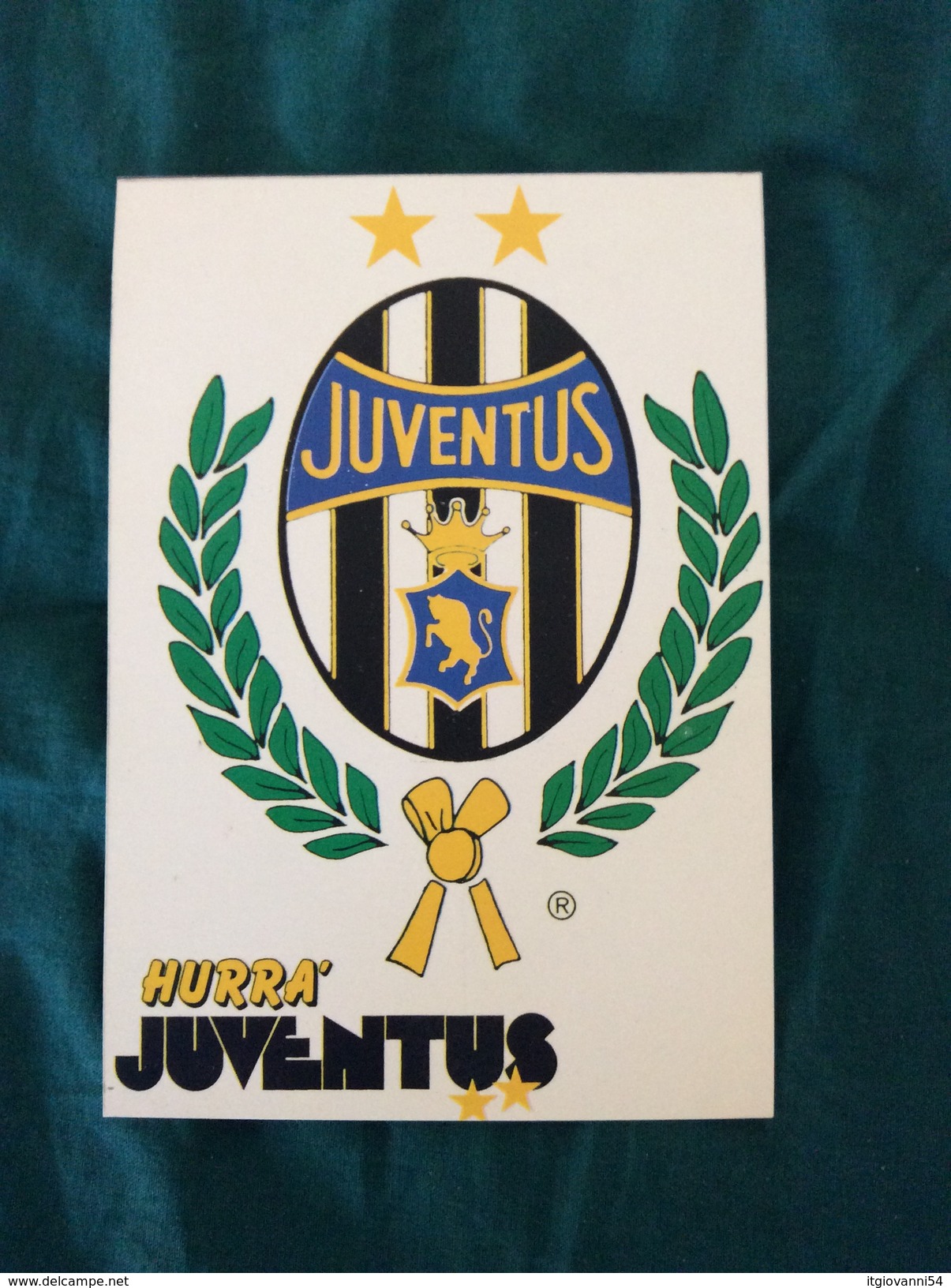 Cartolina Con Lo Stemma Della Juventus Allegata A Hurrà Juventus Anni '80 - Soccer