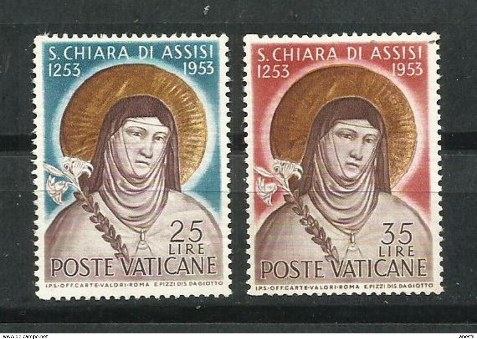 Vaticano. 1953_7º Centenario De La Muerte De Santa Clara. - Nuevos