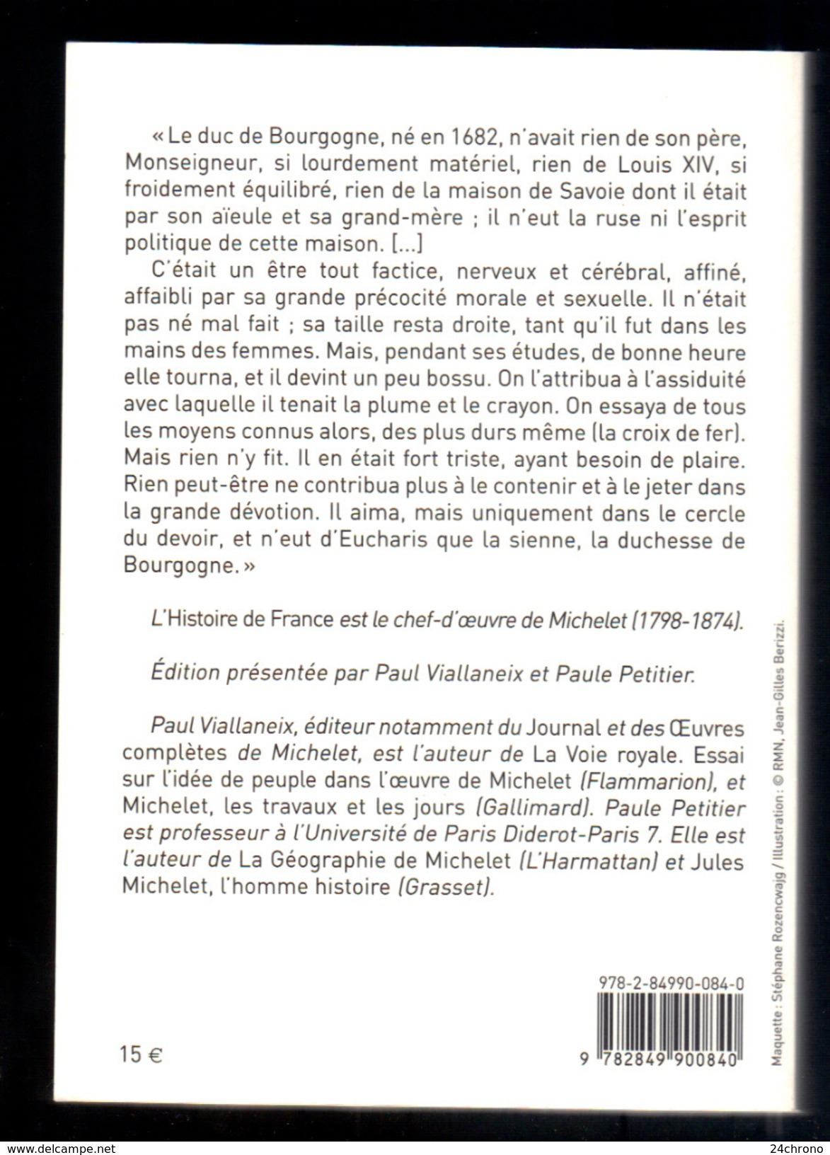 Livre: Histoire De France, Louis XIV Et Le Duc De Bourgogne Par Jules Michelet (16-2834) - Histoire