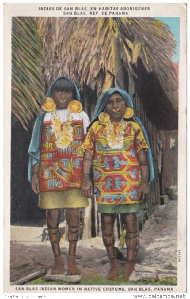 Panama San Blas Indian Women In Native Costume - Panama