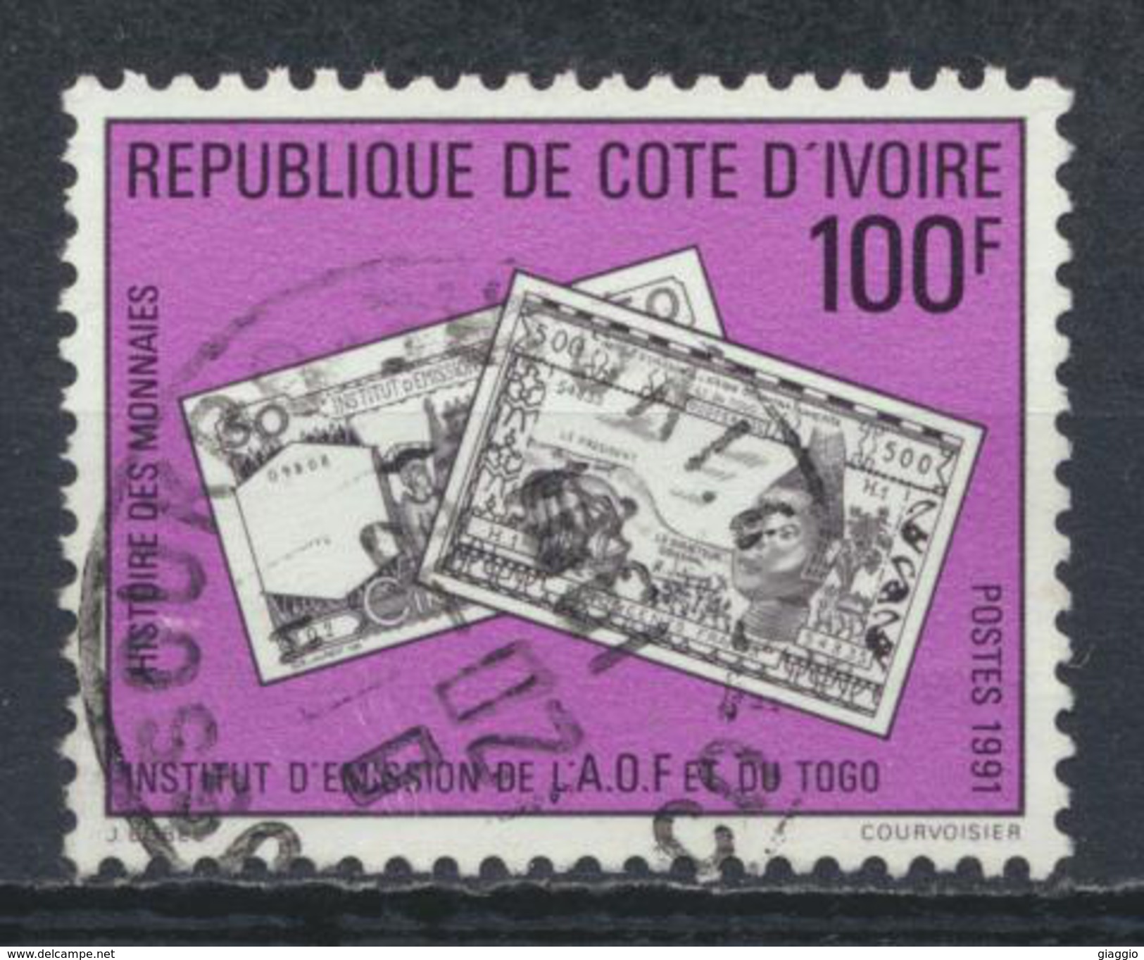 °°° COTE D'IVOIRE - Y&T N°884 - 1991 °°° - Costa D'Avorio (1960-...)