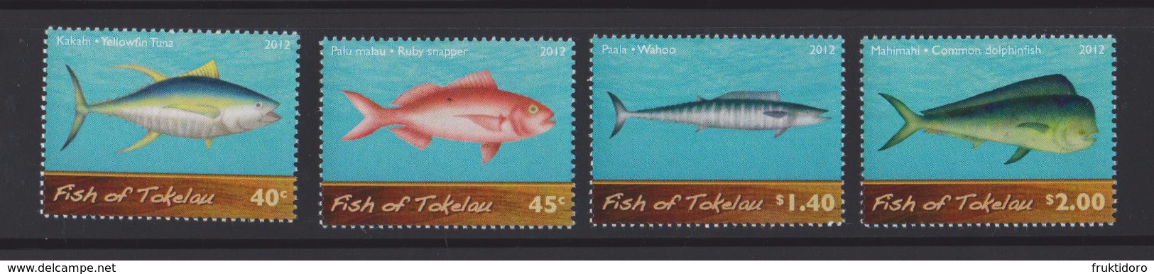 Tokelau Mi 428-431 Fish Of Tokelau - Kakahi (Thunnus Albacares) - Palu Malau (Etelis Carbunculus) - Paala (Acanthocybium - Tokelau