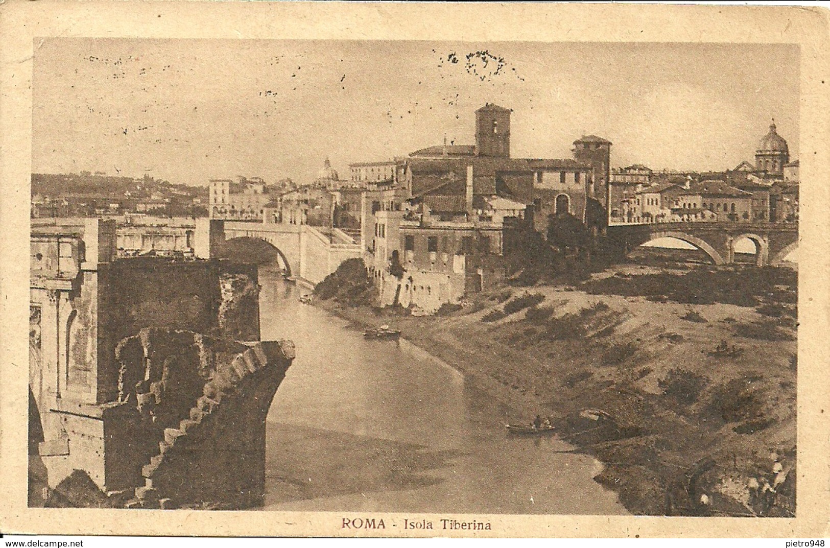 Roma (Lazio) Fiume Tevere, Isola Tiberina, Panorama, View, Ansicht, Vue - Fiume Tevere