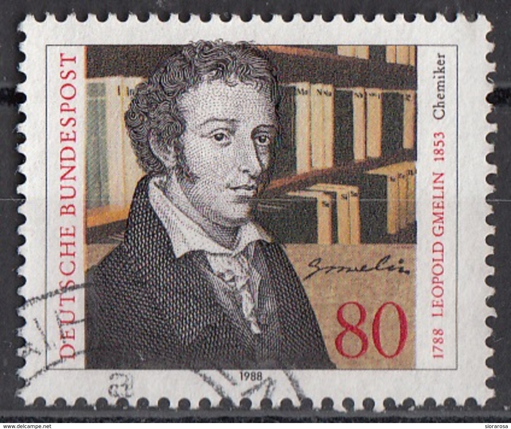 1560 Germania 1988 Leopold Gmelin (1788-1853) Chimico  Germany Bundespost Used - Chimica