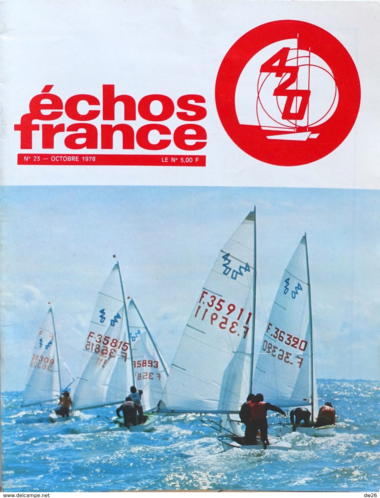 Voile - Revue Echos De France - Le 420 - N° 23 Octobre 1978 (24 Pages) + Brevet De Flotte Offert - Sport