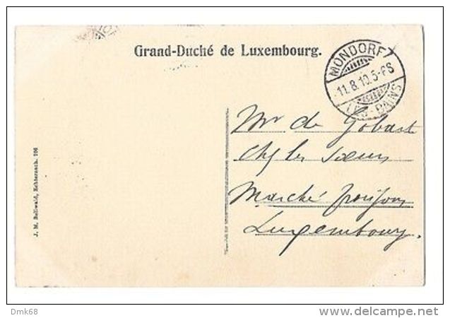 LUXEMBOURG -  ETABLISSEMENT DES BAINS DE MONDORF - SALLE DE LECTURE - STAMP 1910 - Autres & Non Classés