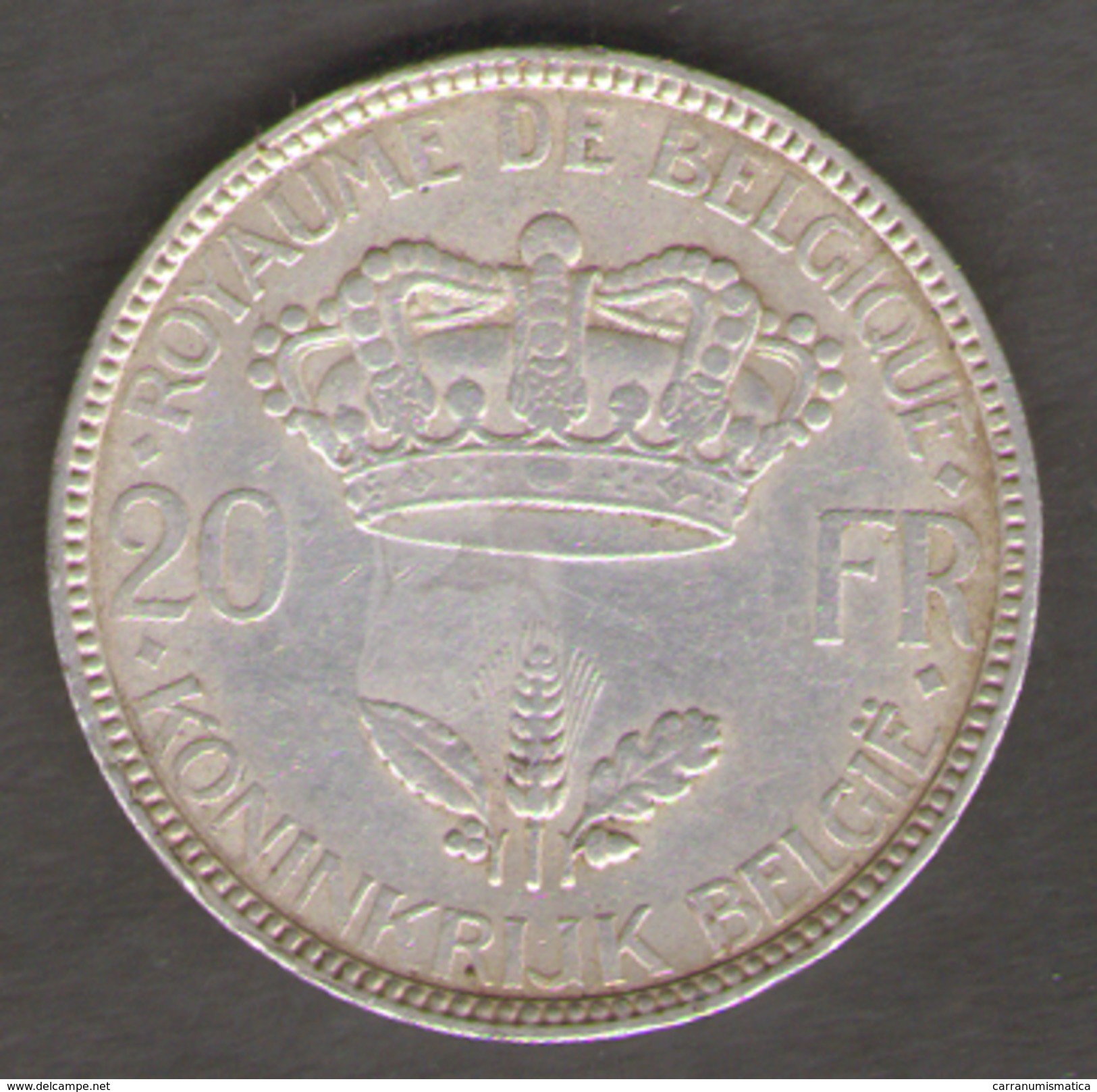 BELGIO 20 FRANCHI 1935 AG SILVER - 20 Francs