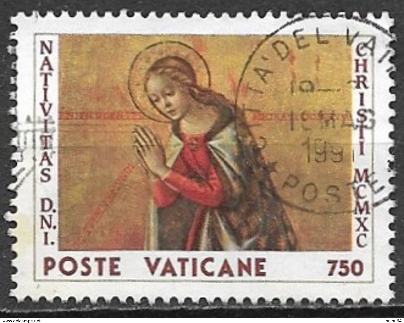 Timbres - Europe - Vatican - 1990 - 750. - N° 889 - Nativitas - - Oblitérés