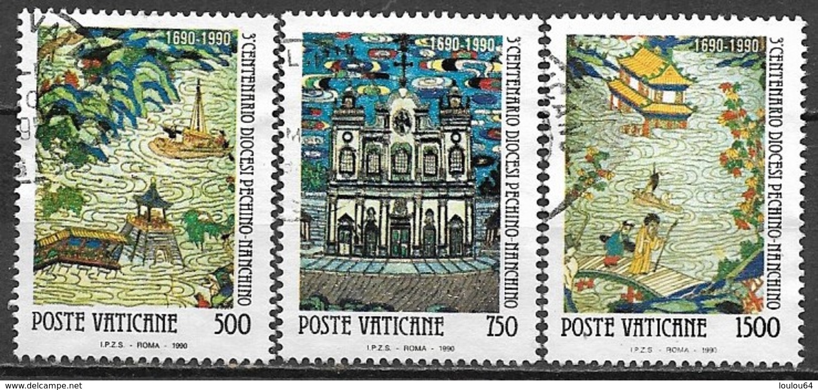 Timbres - Europe - Vatican - 1990 -  Lot De 3 Timbres - - Oblitérés