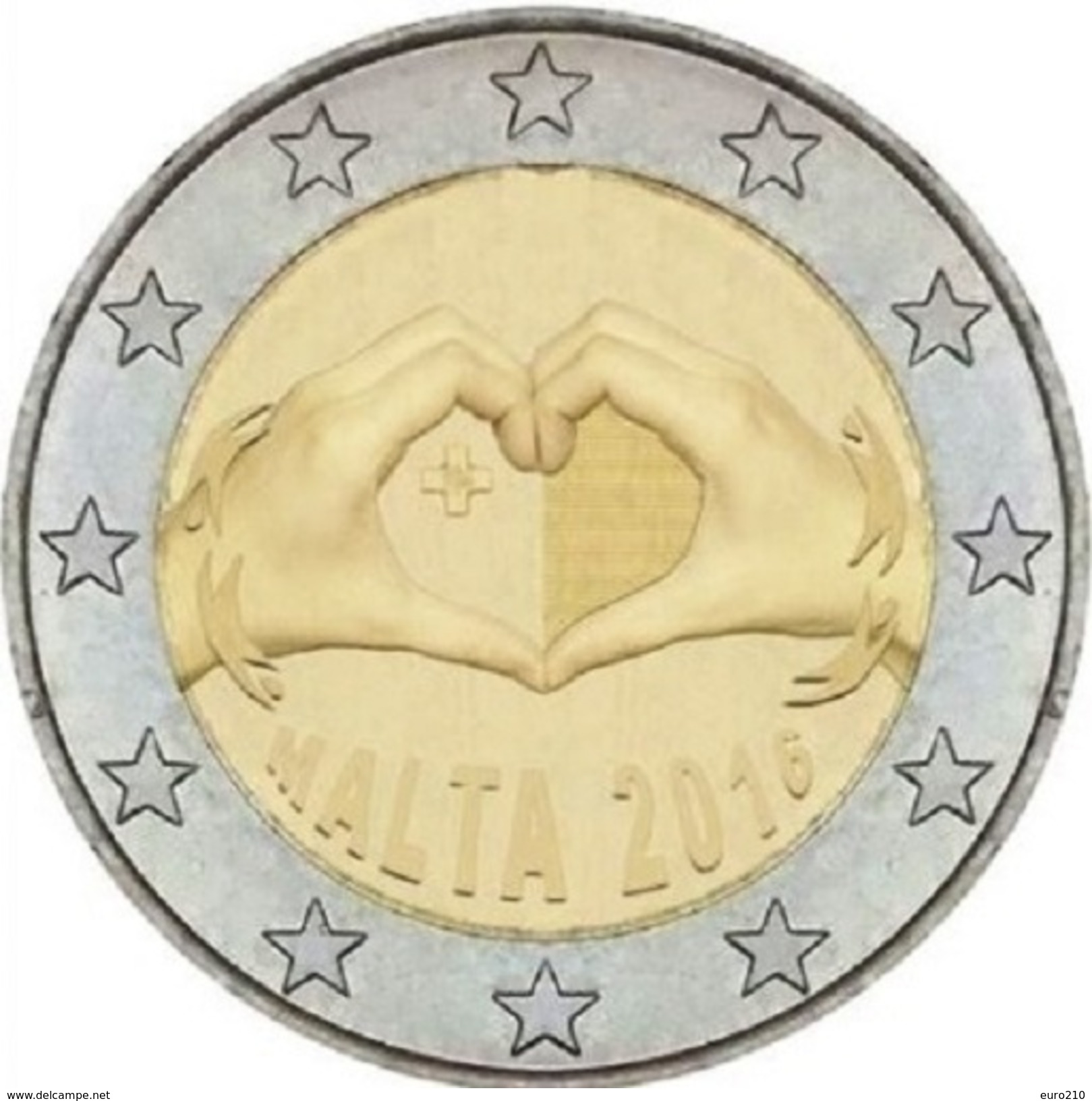 MALTA 2 Euro 2016 - Liebe - Coincard - Auf Lager - Malta