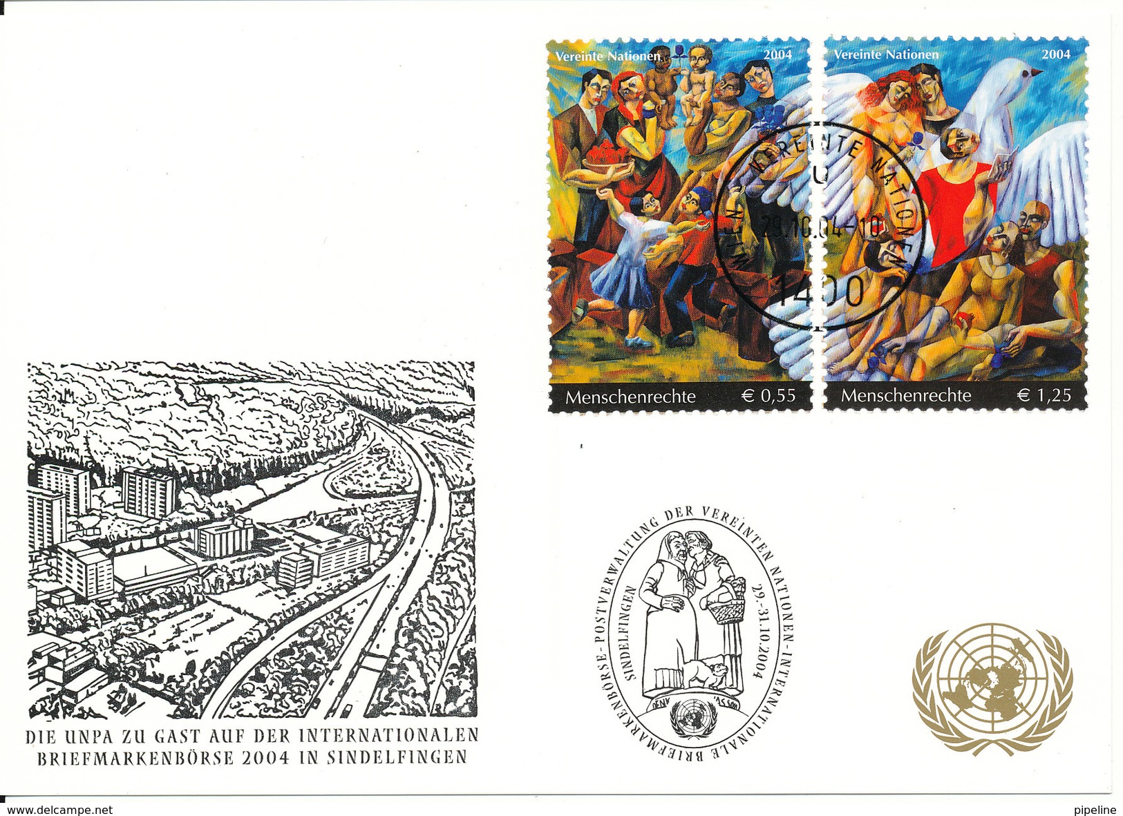 Austria UN Vienna Show Card Sindelfingen 29-31/10-2004 - Covers & Documents