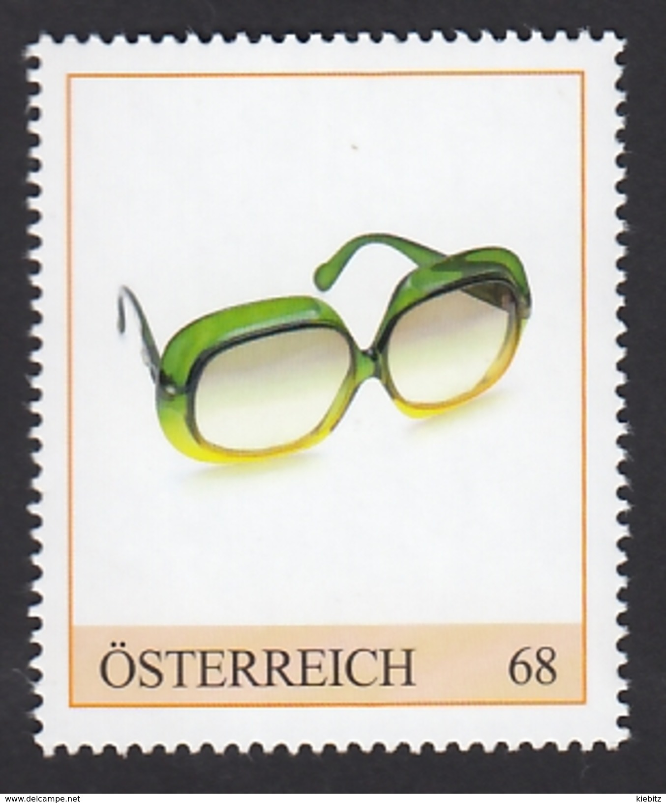 ÖSTERREICH 2015 ** Brille, Große Kunststoffbrillen Der 70er Jahre - PM Personalisierte Marke MNH - Timbres Personnalisés