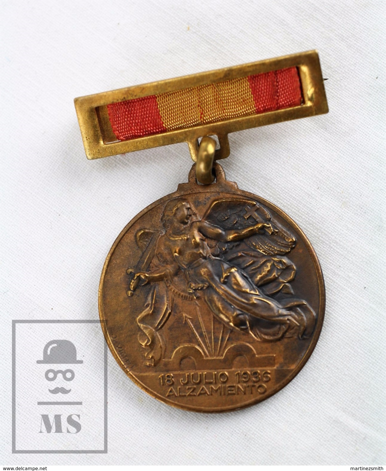 Old 1936 - 1939 Spanish Civil War Military Victory Uprising Nationalist Medal - Spagna