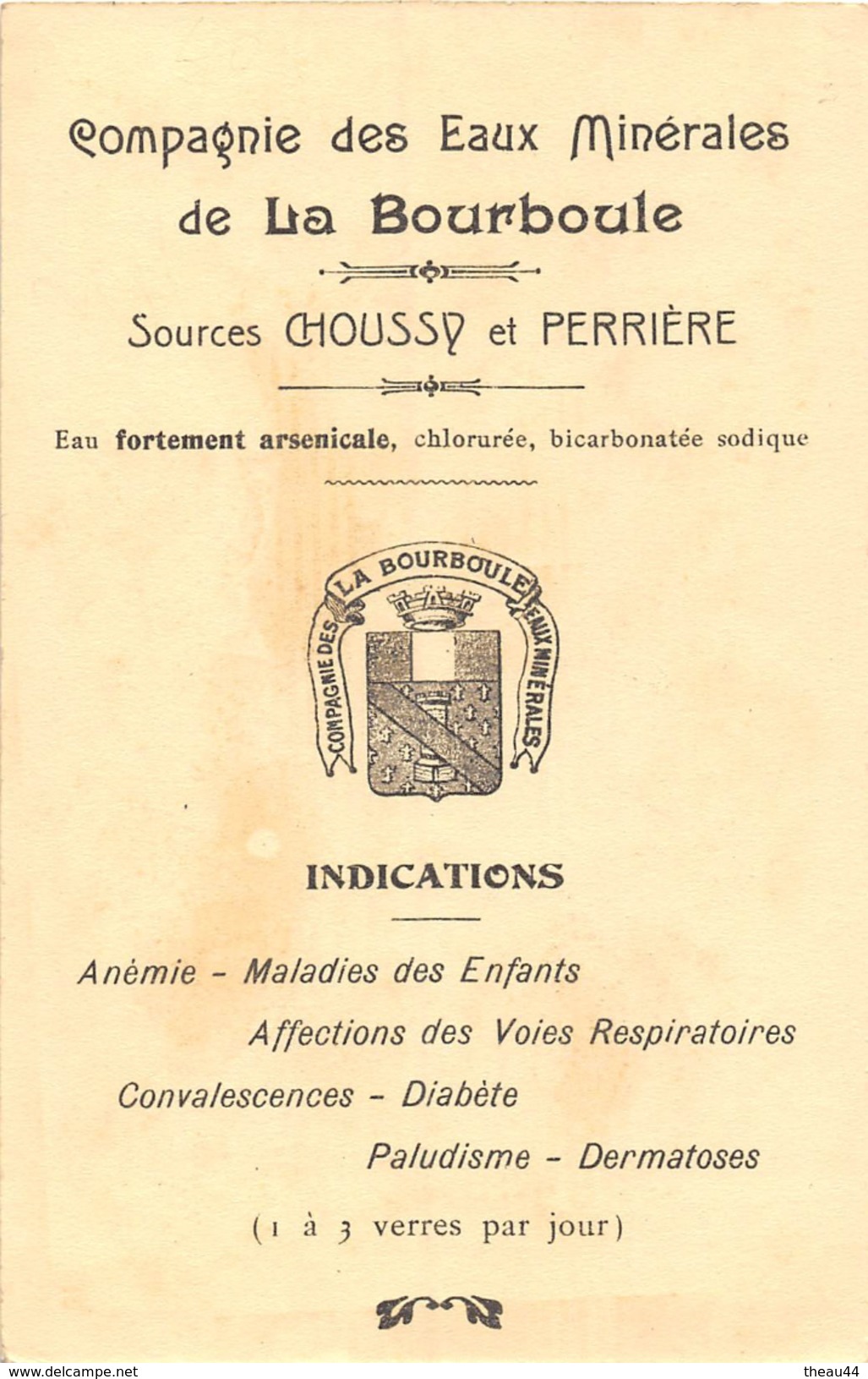 Médecin Des Hopitaux De Paris  " DEBOVE " - Publicité Des Sources "Choussy Et Perrière" De LA BOURBOULE - Gesundheit