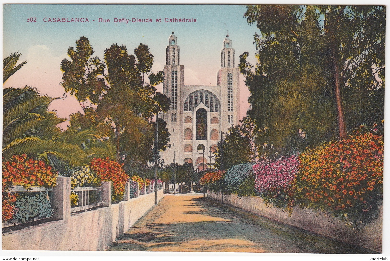 Casablanca - Rue Defly-Dieude Et Cathédrale - (Maroc) - Casablanca