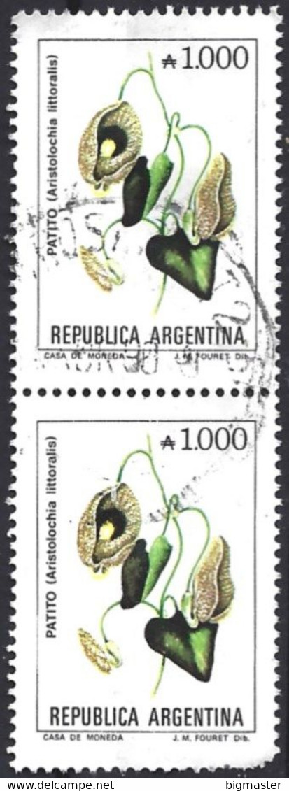 Argentina 2000 Flowers Aristolochia Littoralis X2 2val Fu - Used Stamps