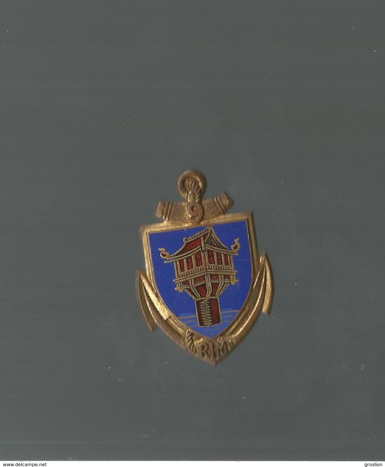 INSIGNE MILITAIRE 9 EME RIMA REGIMENT D'INFANTERIE DE MARINE (TROUPES COLONIALES) - Marine