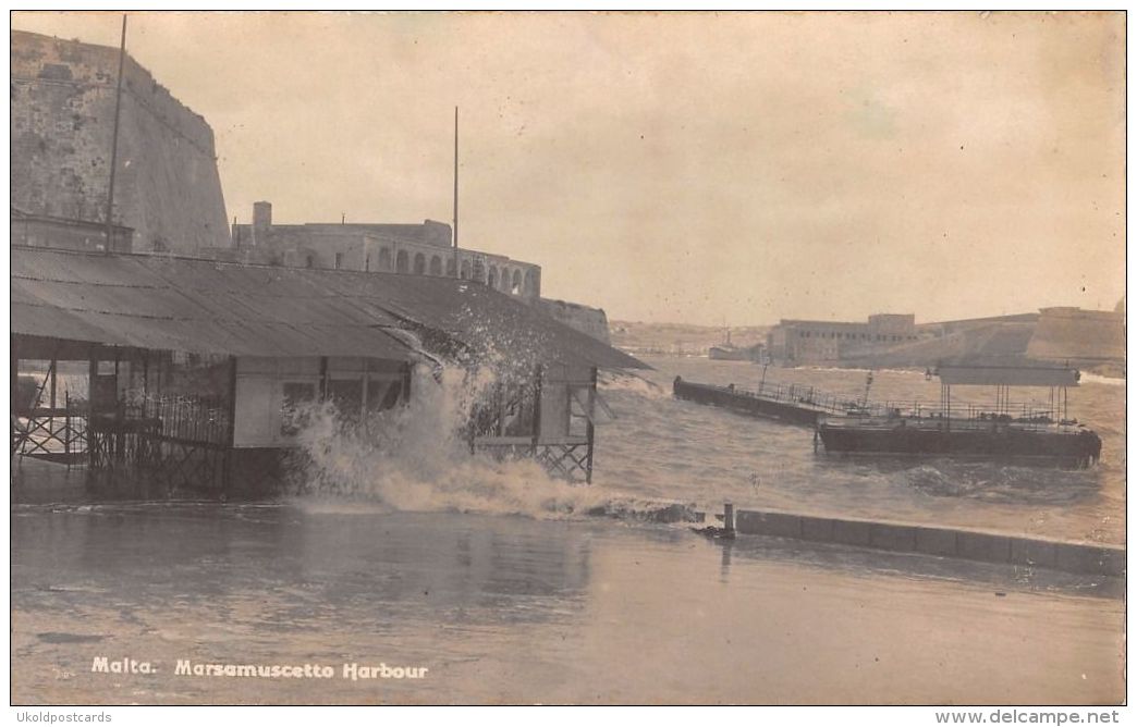 MALTA -  MARSAMUSCETTO, Harbour, Real Photo - Malta