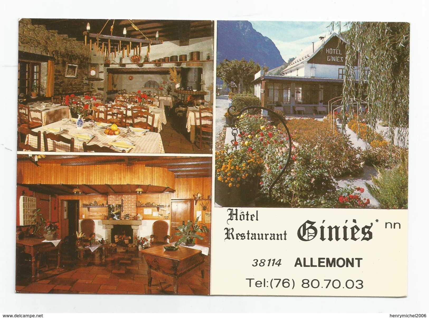 38 - Isère - Allemont  Hotel Ginies - Allemont
