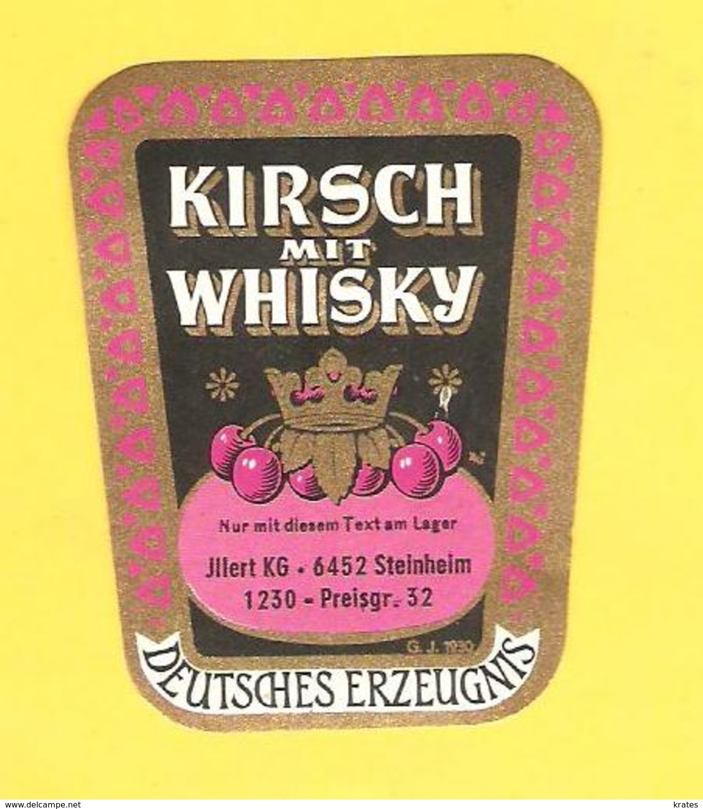 Old Whisky Label - Kirsch Mit Whisky - Whisky