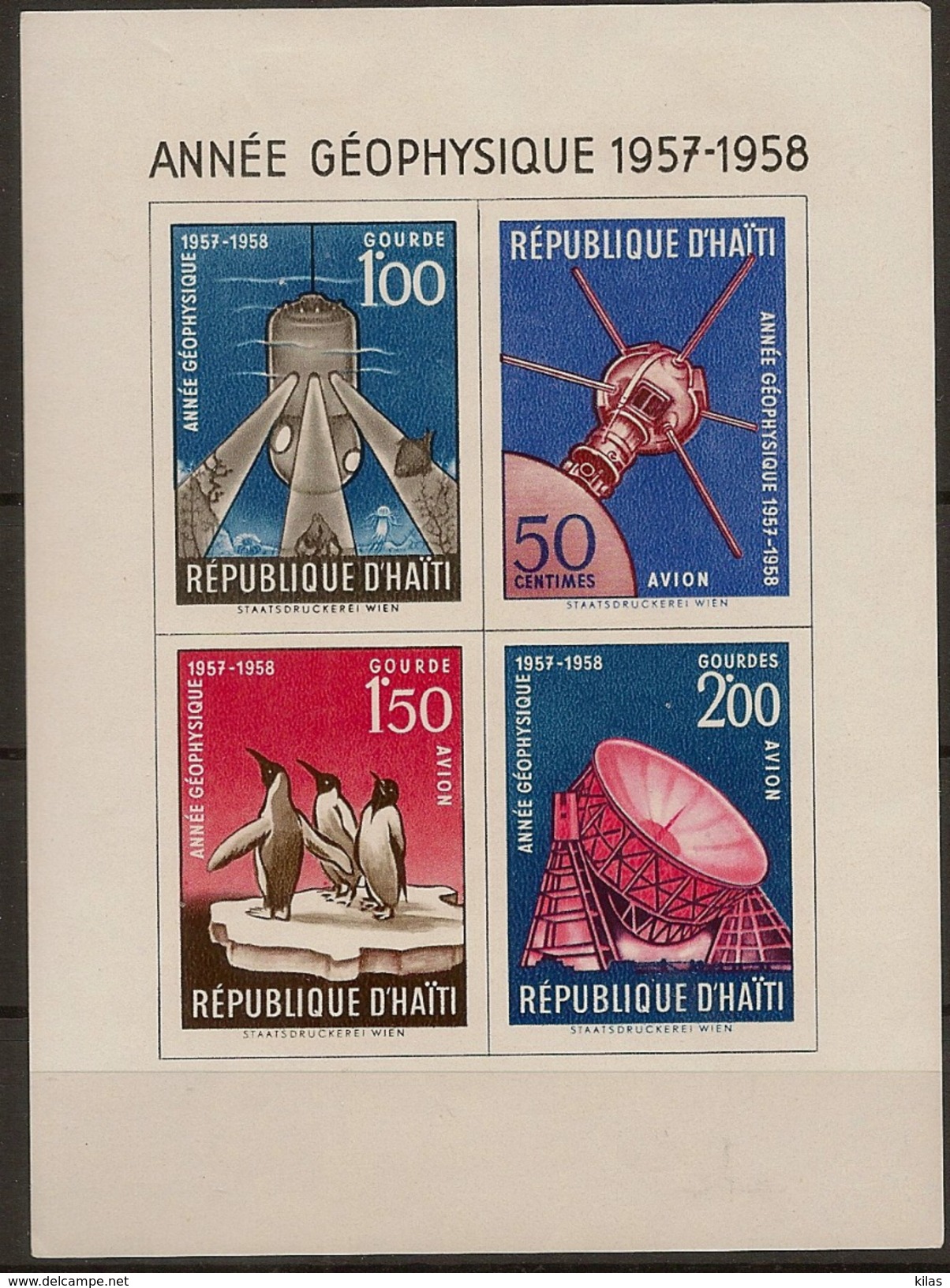 HAITI 1958, Geophysical Year ( Hinged) - International Geophysical Year