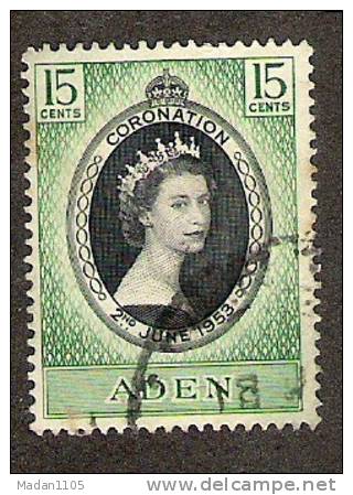 ADEN. 1953, Coronation Of Queen Elizabeth II, 1v Used Complete - Aden (1854-1963)