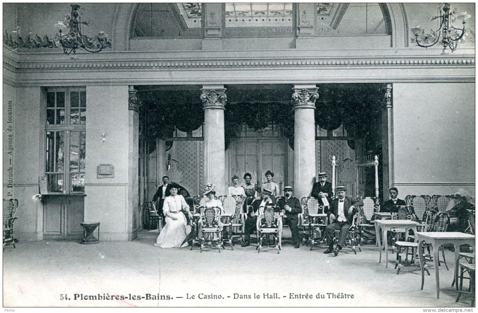 N°33298 -cpa Plombières Les Bains -le Casino-entrée Du Théâtre- - Casino'