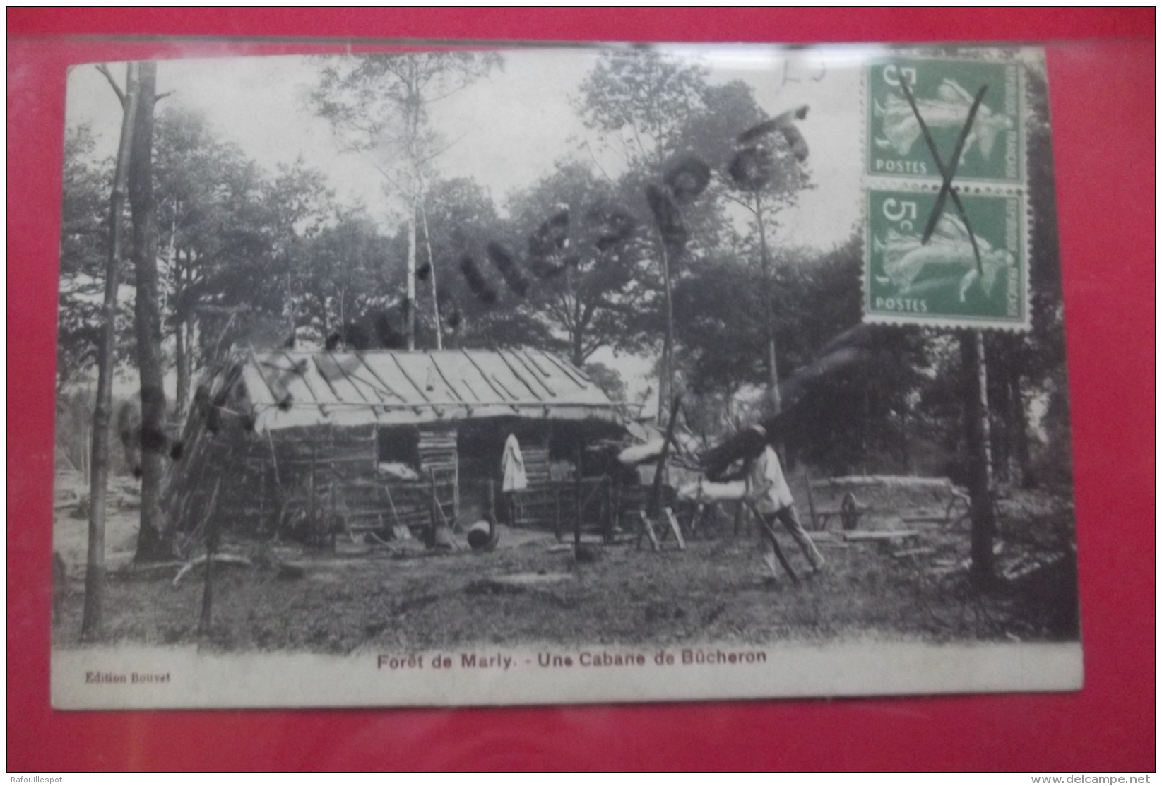 Cp  Foret De Marly  Une Cabane  De Bucheron Animé - Bauern