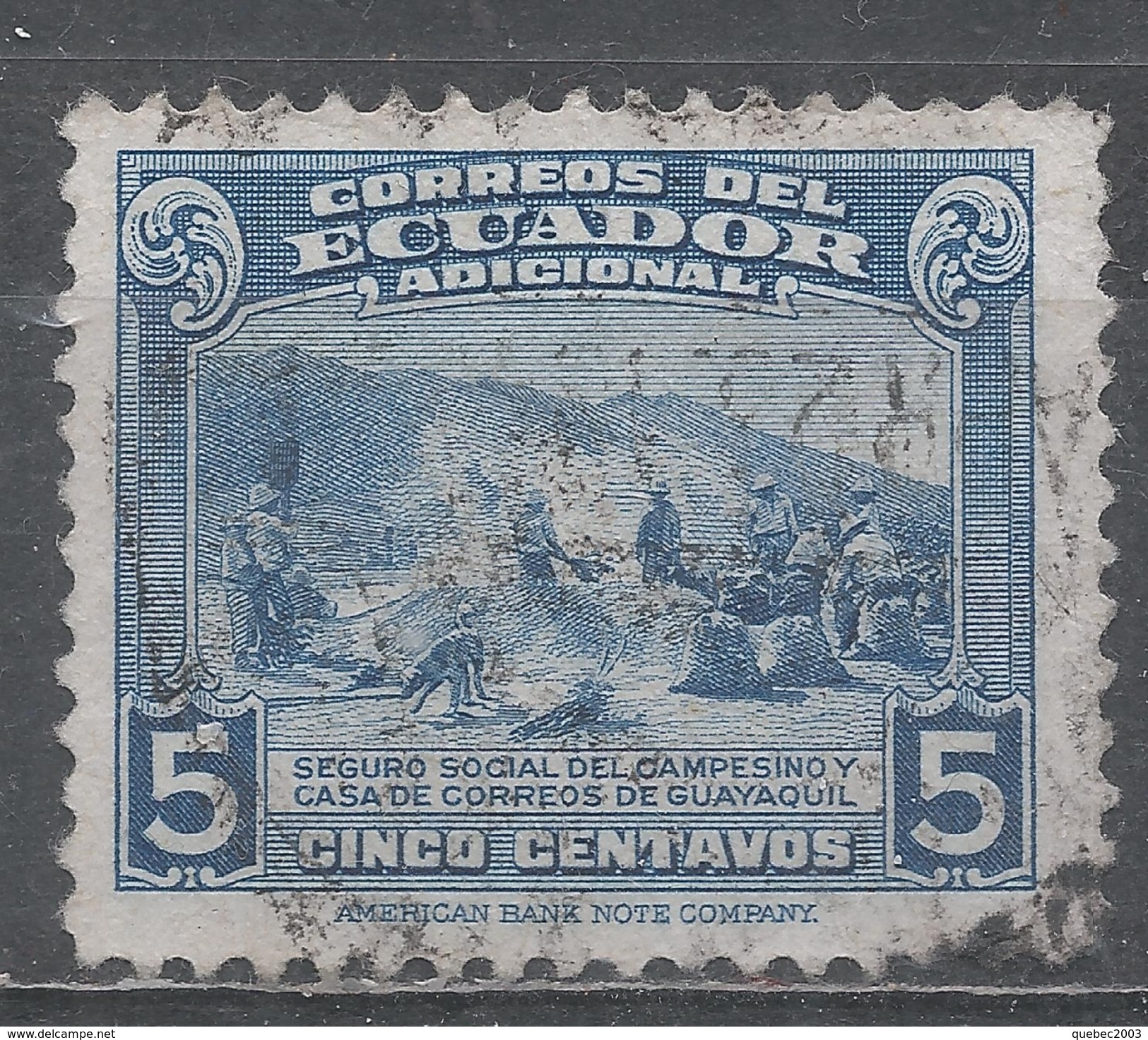 Ecuador 1943. Scott #RA55 (U) Peons ** - Ecuador