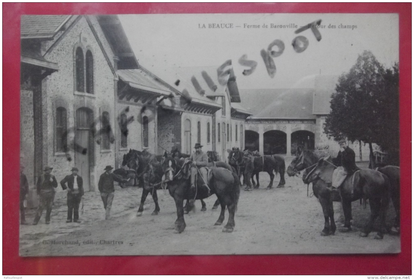 Cp  La Beauce Ferme De Baronville Retour Des Champs - Auneau